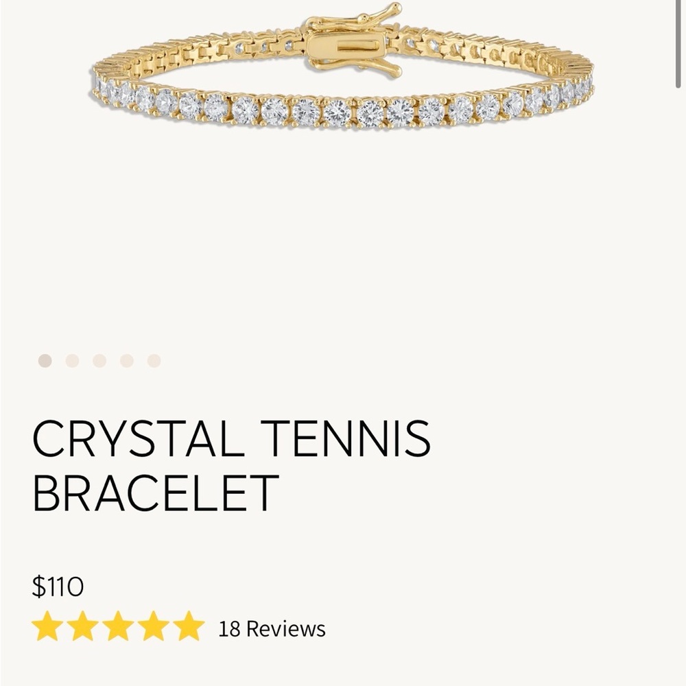 Alexa Leigh Gold Crystal Tennis Bracelet